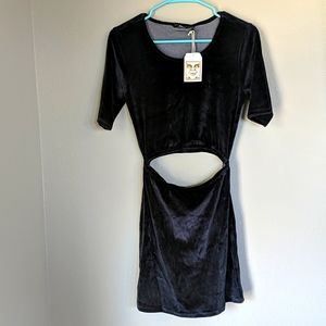 NWOT Obey Blue Crushed Velvet Dress 👗 💙